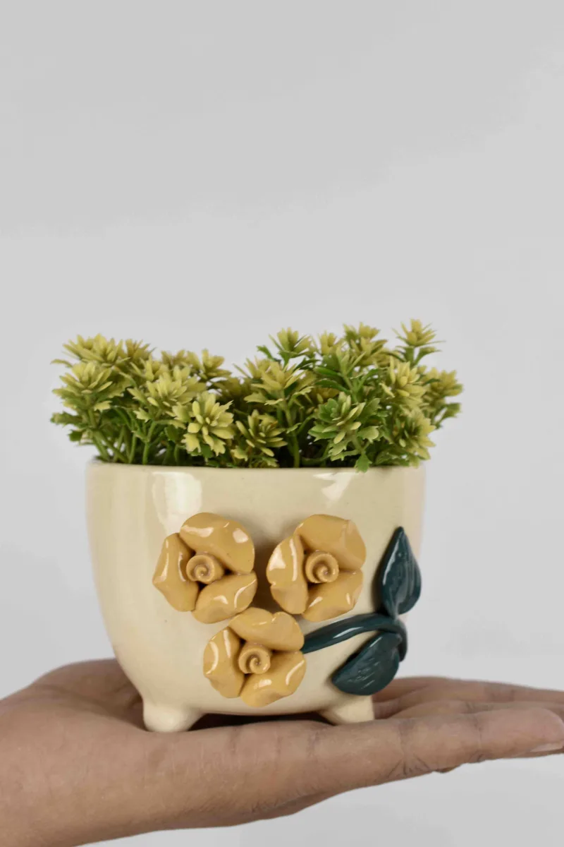 Classic Ceramic Planter — 8" Dia × 6.5" Height — Primary View