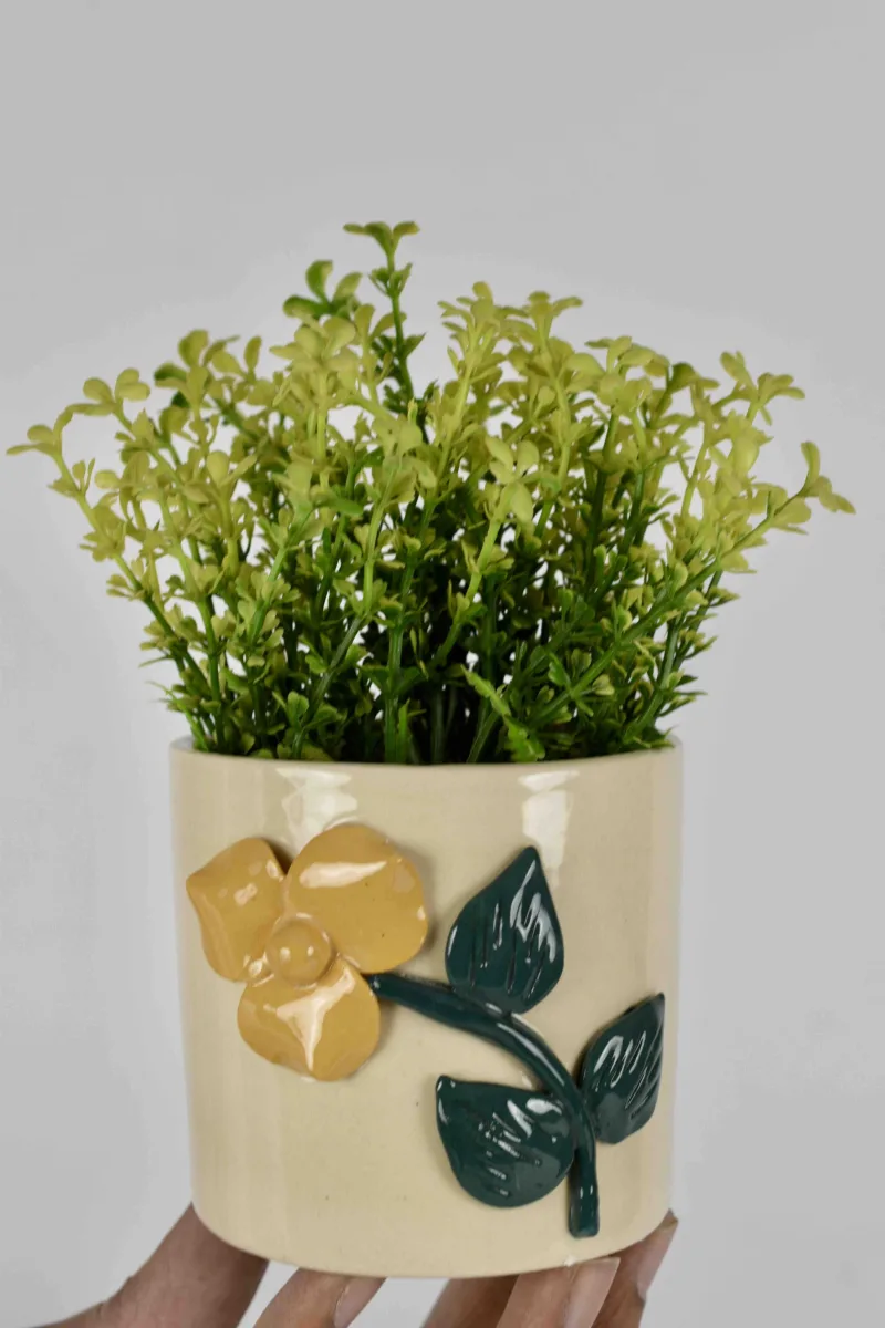 Classic Ceramic Planter — 6.5" Dia × 4" Height — Primary View