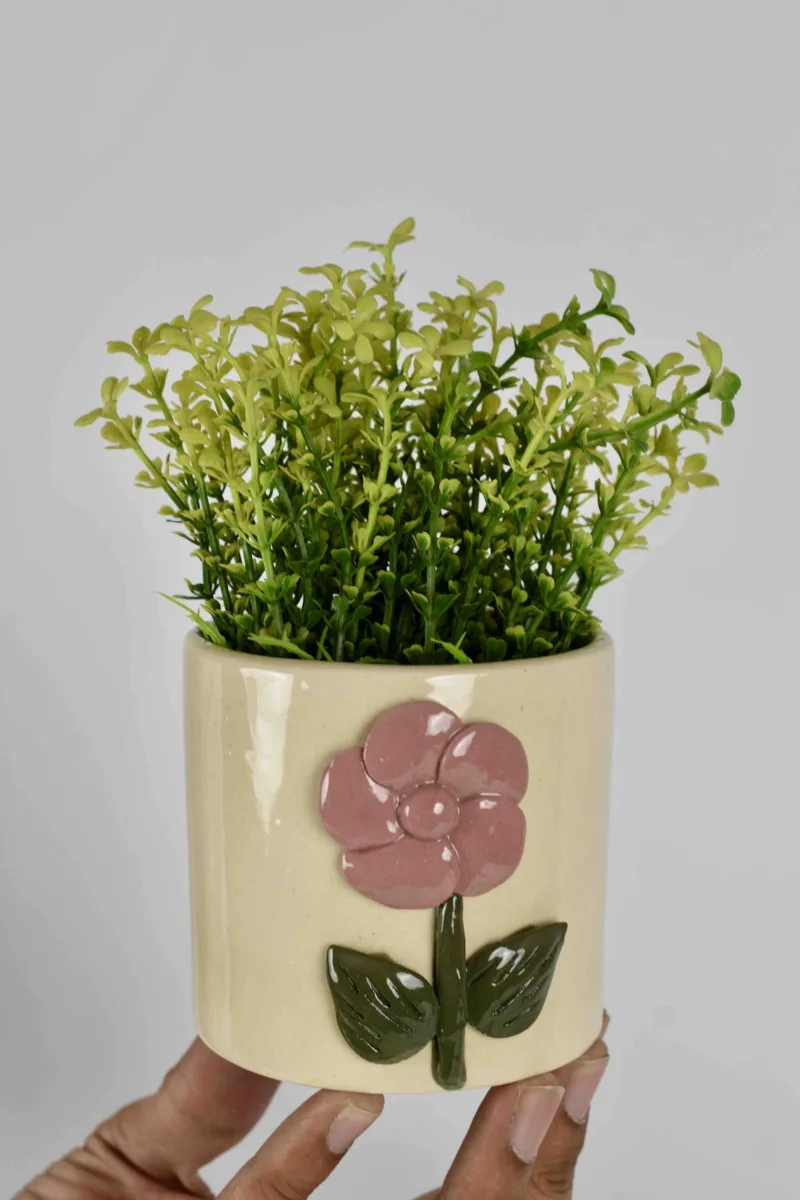 Classic Ceramic Planter — 4" Dia × 3" Height — Primary View