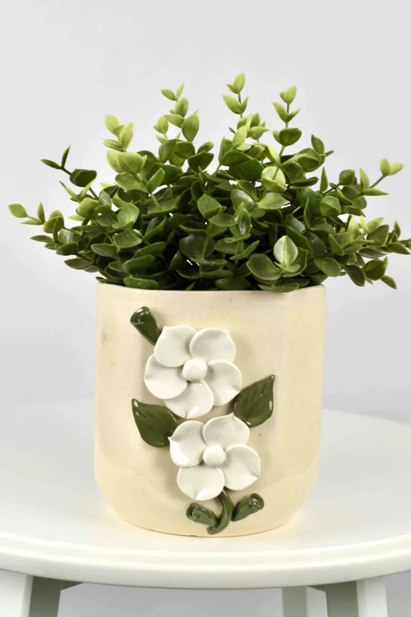 Classic Ceramic Planter — 4" Dia × 3" Height — Primary View