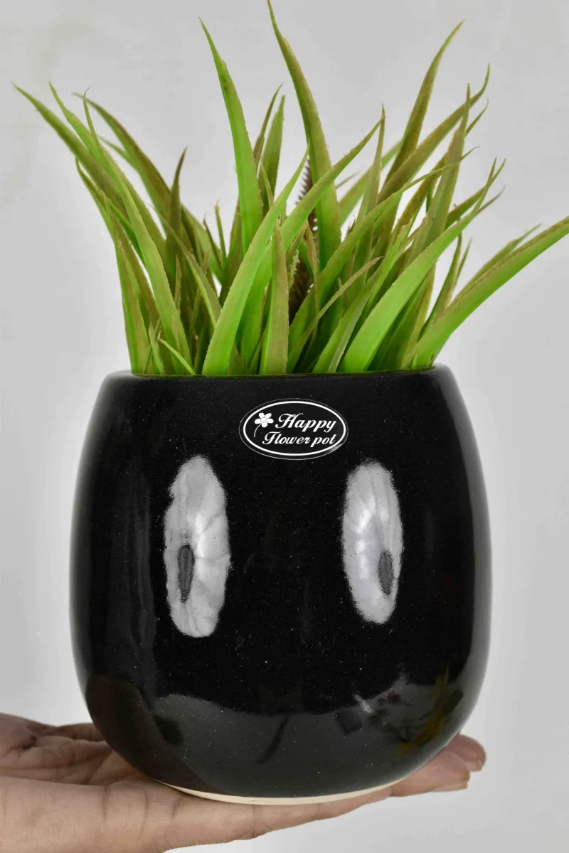 Classic Ceramic Planter — 6" Dia × 4.5" Height — Primary View