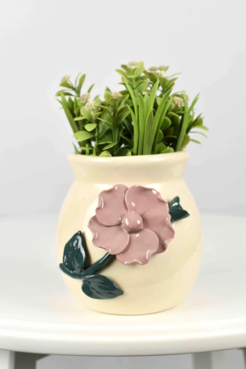 Classic Ceramic Planter — 6" Dia × 4.5" Height — Primary View