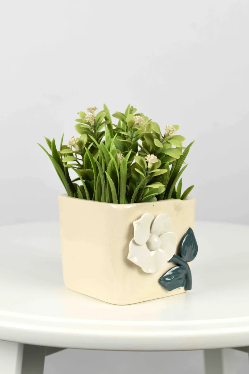 Classic Ceramic Planter — 6.5" Dia × 5.5" Height — Primary View
