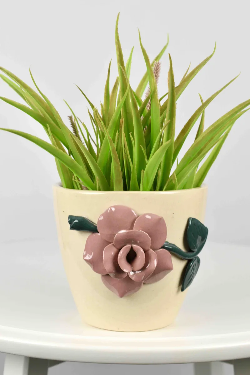 Classic Ceramic Planter — 6.5" Dia × 5.5" Height — Primary View