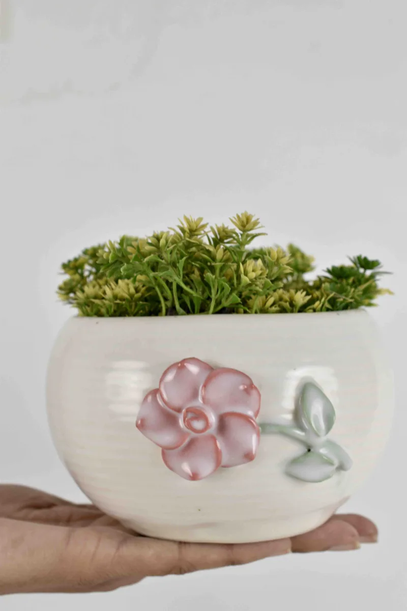 Classic Ceramic Planter — 4.5" Dia × 4.5" Height — Primary View