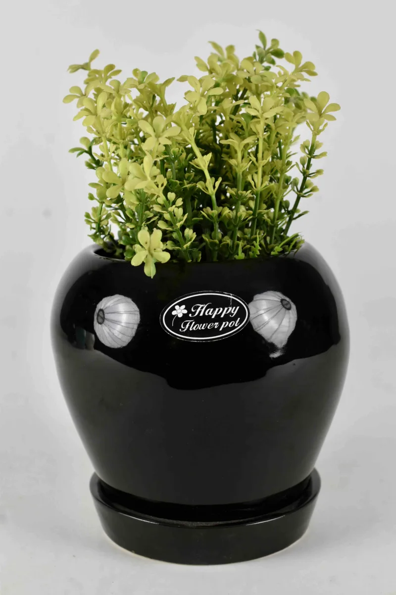 Classic Ceramic Planter — 7" Dia × 5" Height — Primary View