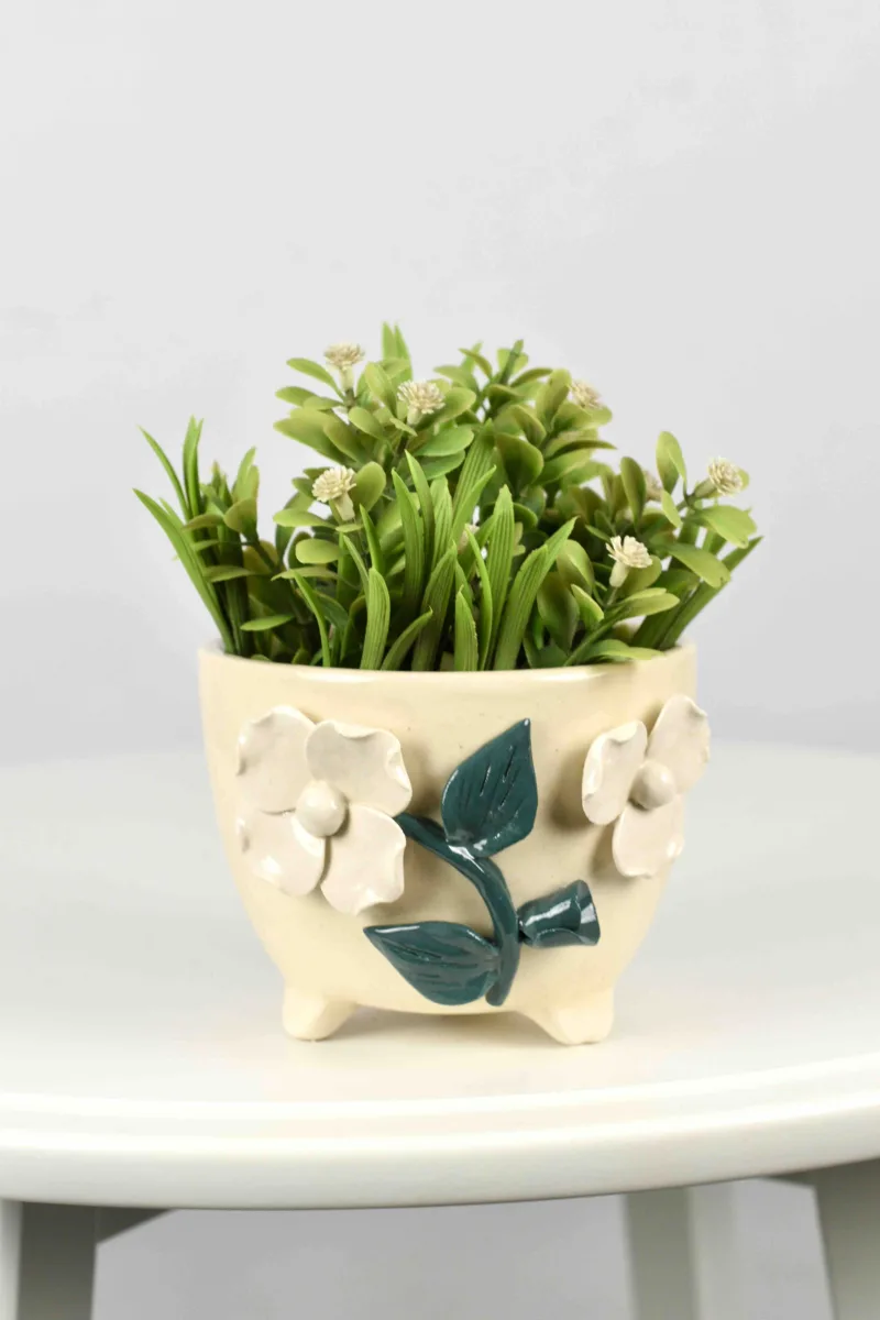 Classic Ceramic Planter — 4" Dia × 3" Height — Primary View