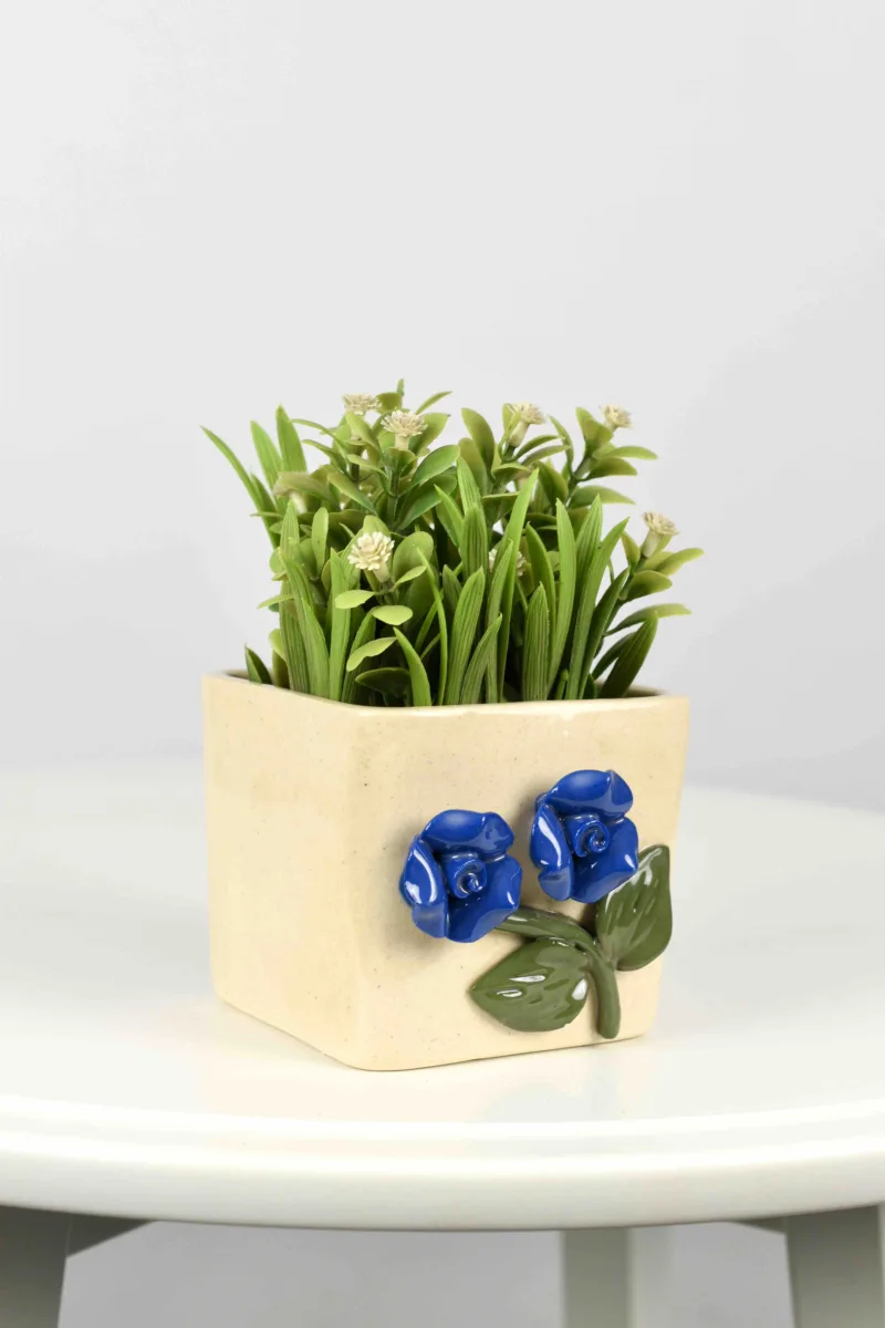 Classic Ceramic Planter — 10" Dia × 4" Height — Primary View