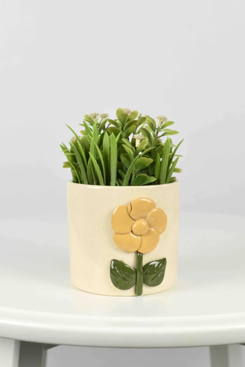 Classic Ceramic Planter — 6" Dia × 6" Height — Primary View