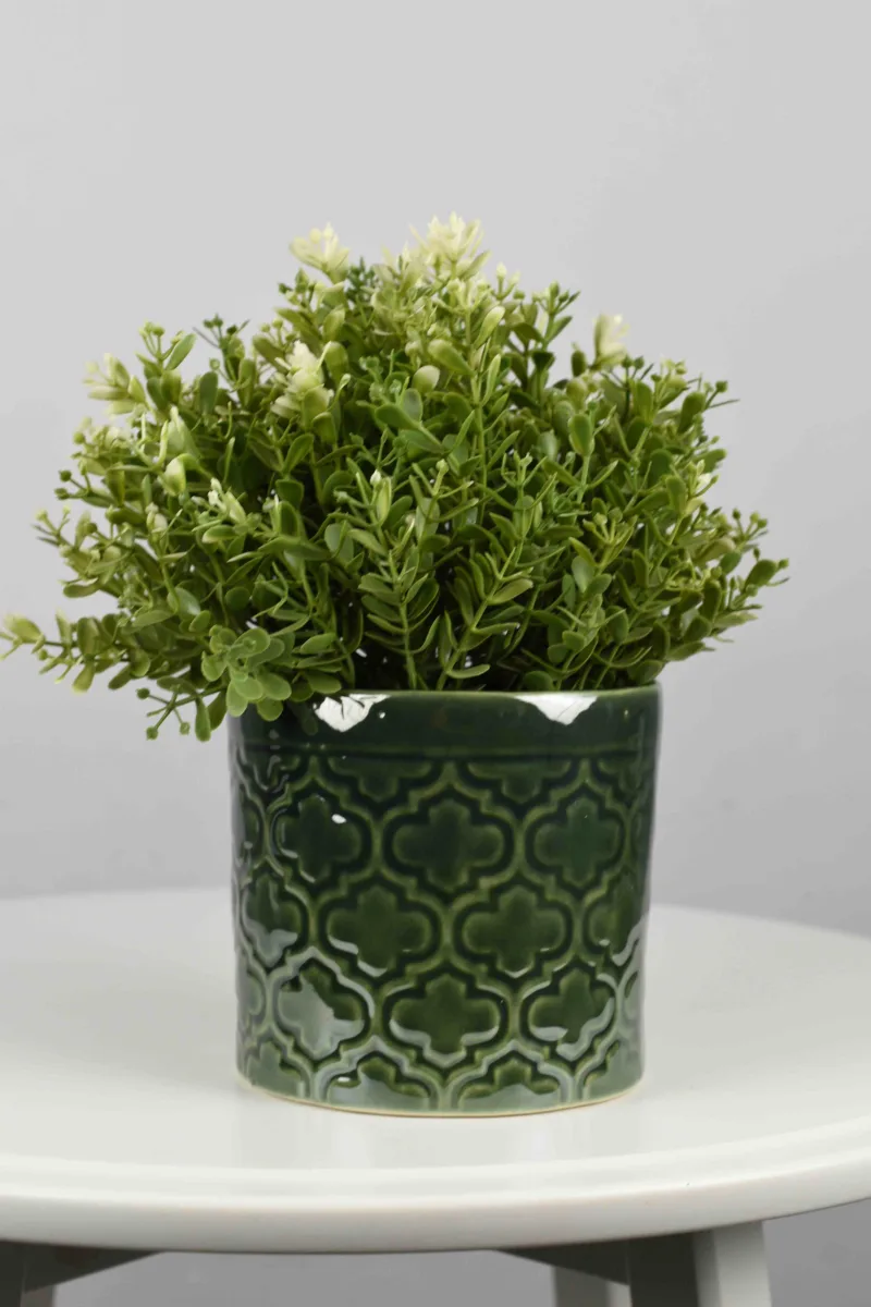 Classic Ceramic Planter — 5" Dia × 4" Height — Primary View