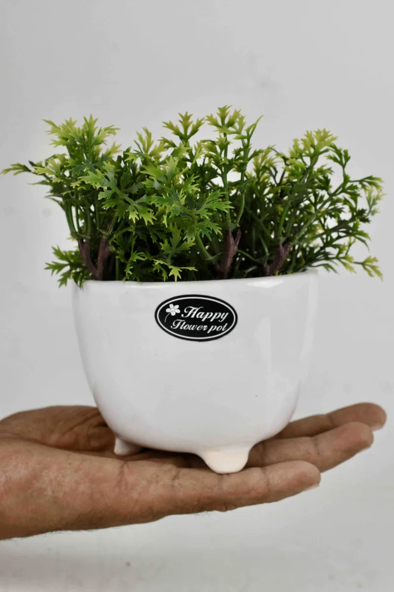 Classic Ceramic Planter — 5" Dia × 4" Height — Primary View