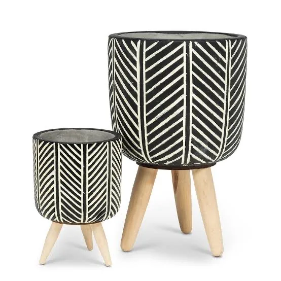 Classic Ceramic Planter — 6" Dia × 3" Height — Primary View