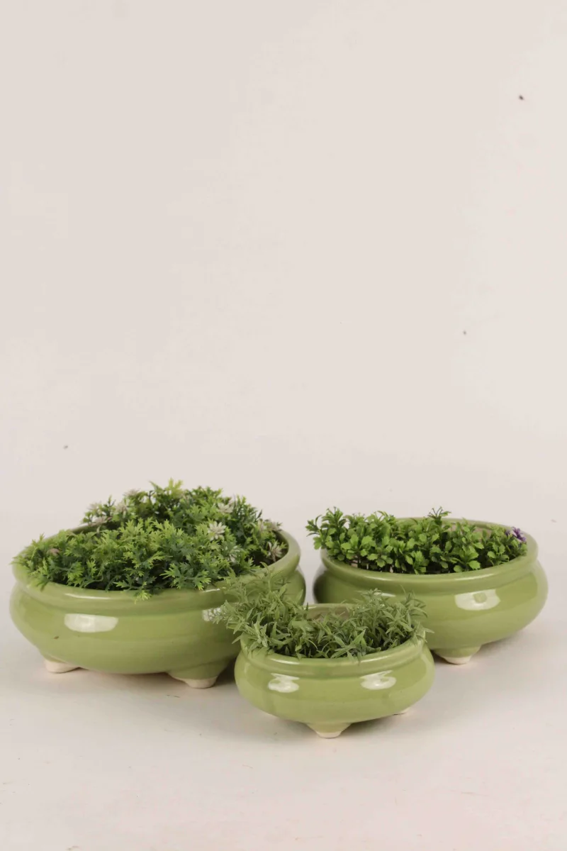 Classic Ceramic Planter — 4" Dia × 4.5" Height — Primary View
