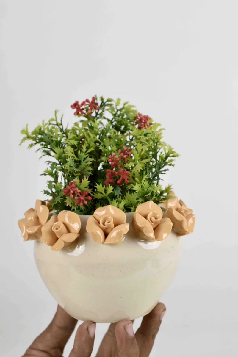 Classic Ceramic Planter — 3.5" Dia × 3.5" Height — Primary View