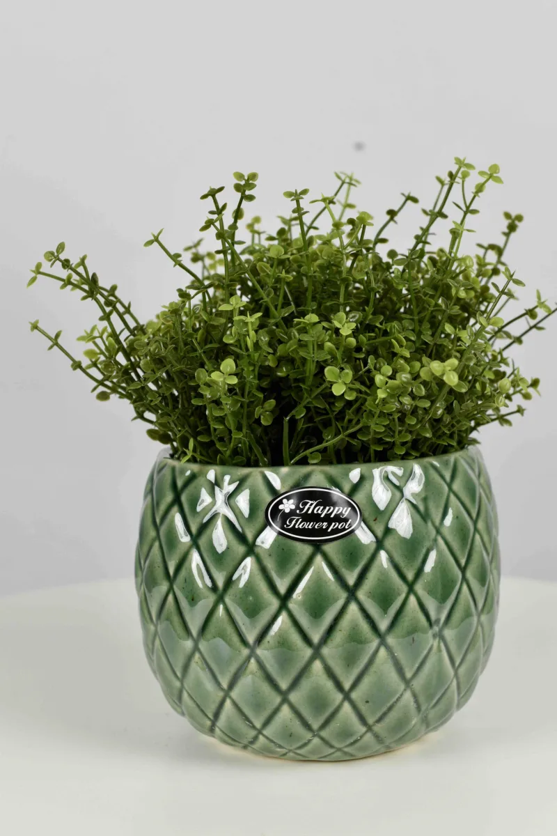 Classic Ceramic Planter — 7" Dia × 3.5" Height — Primary View