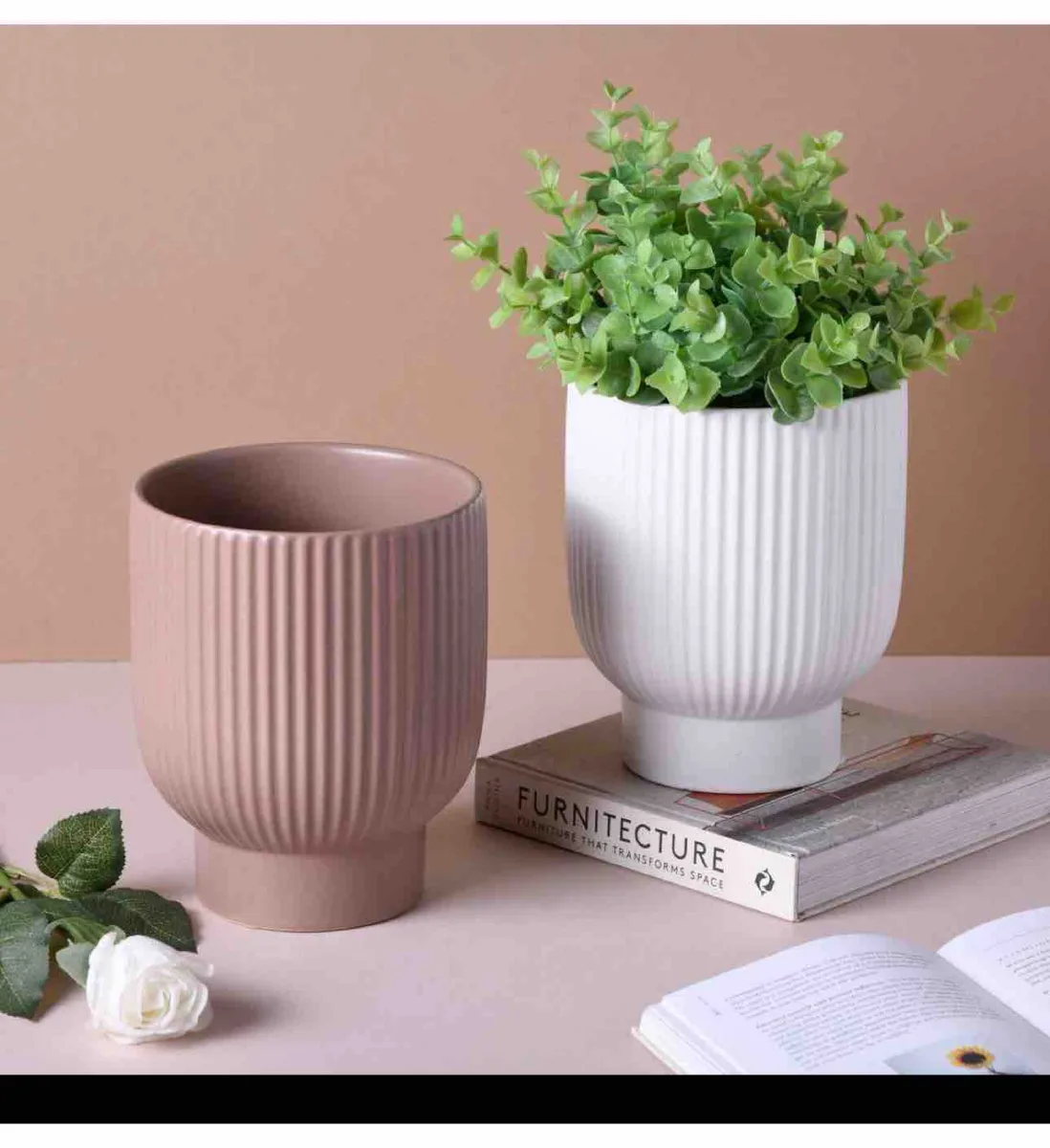 Classic Ceramic Planter — 6.5" Dia × 4.5" Height — Primary View