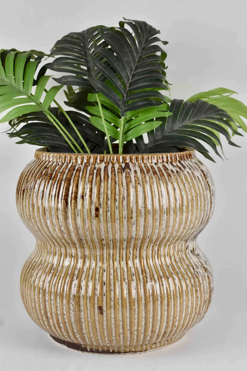 Classic Ceramic Planter — 10" Dia × 4" Height — Primary View