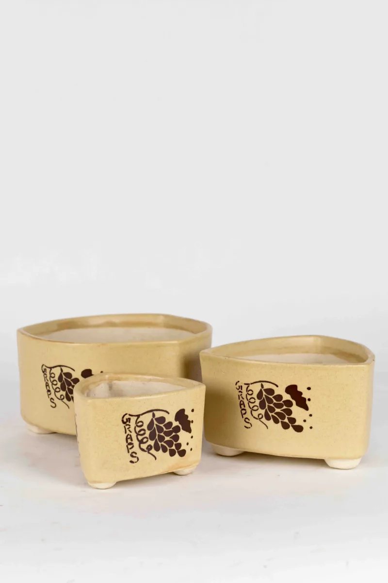 Classic Ceramic Planter Set of 3 (3" Dia) — Primary View