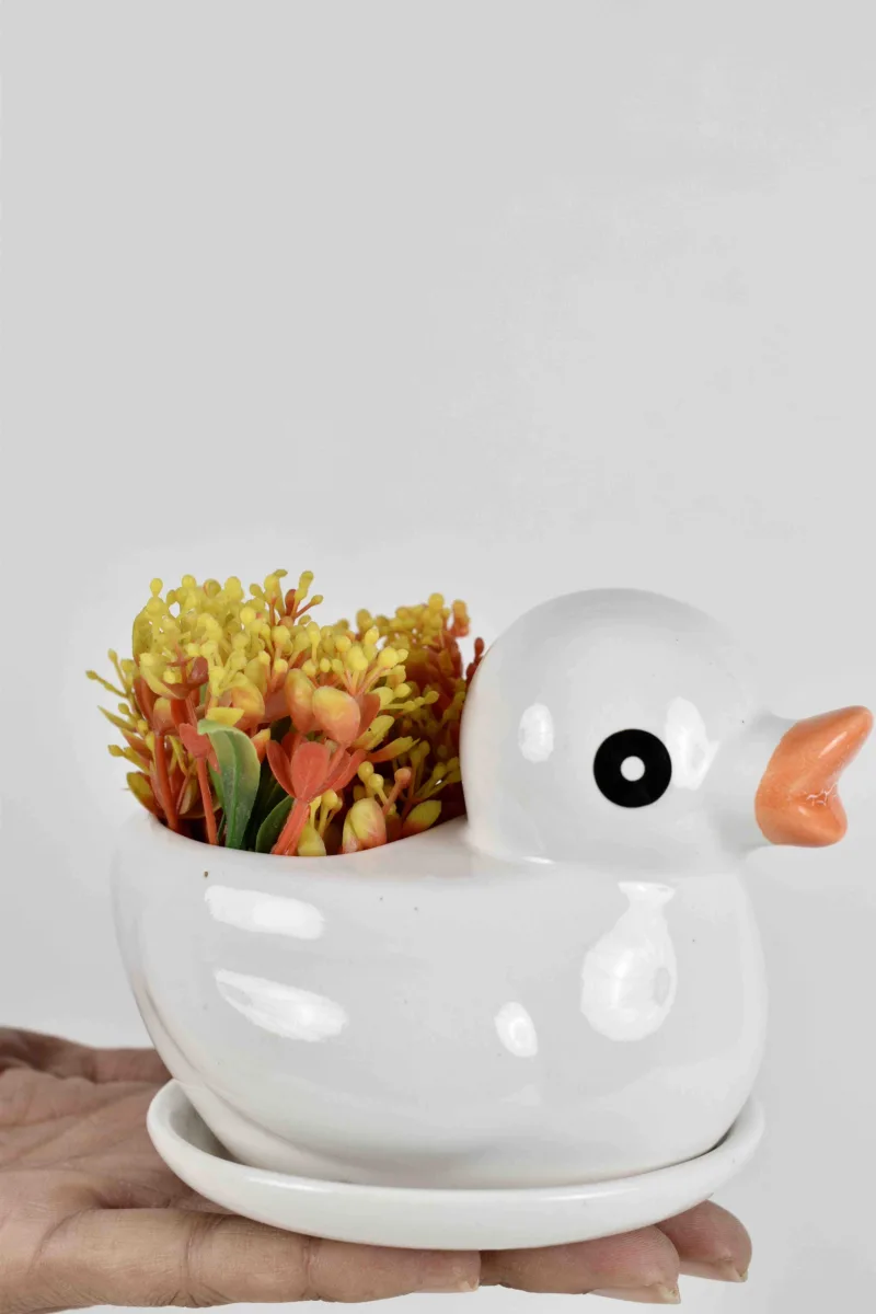 Classic Ceramic Planter — 4" Dia × 3.5" Height — Primary View
