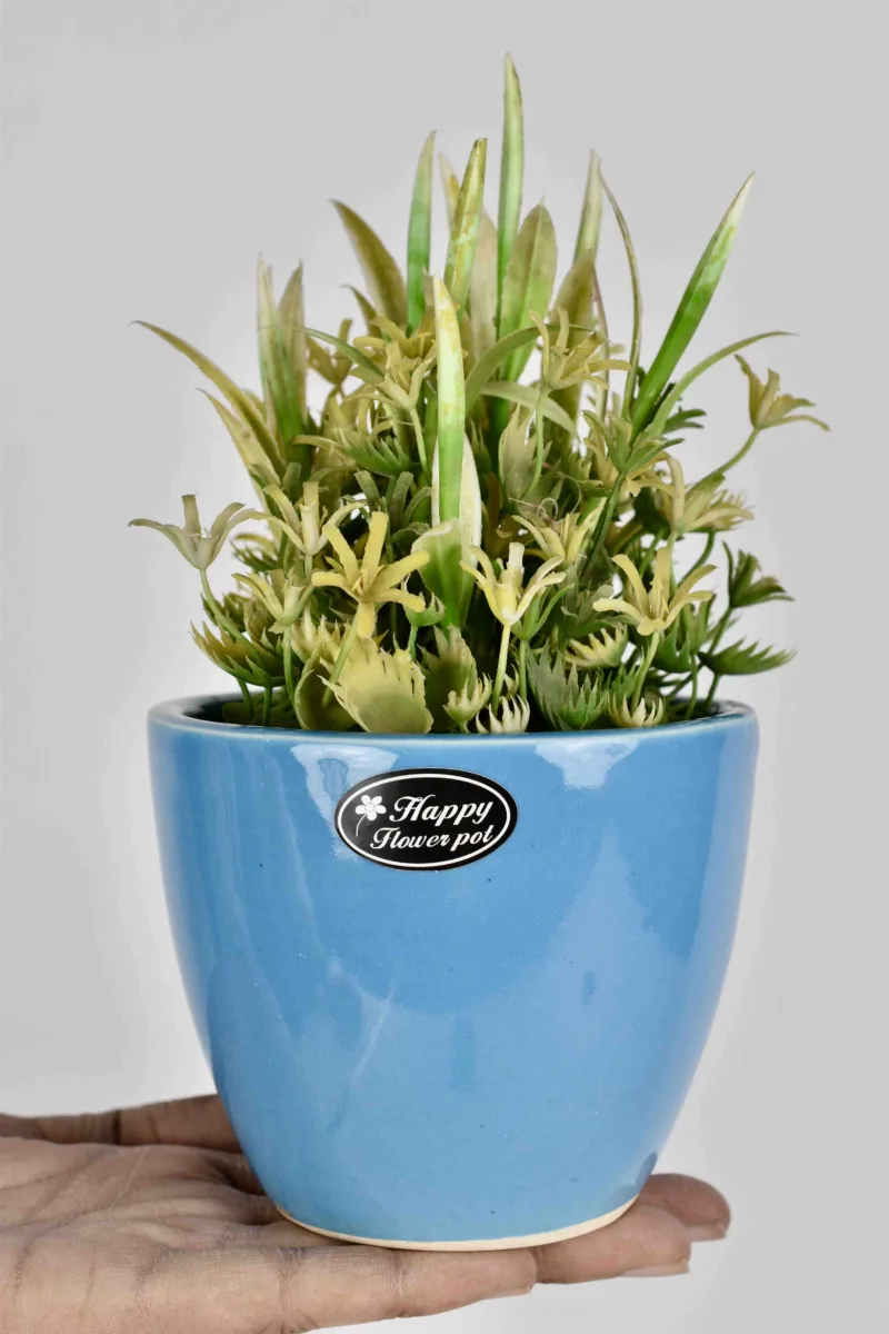 Classic Ceramic Planter — 8" Dia × 8.5" Height — Primary View