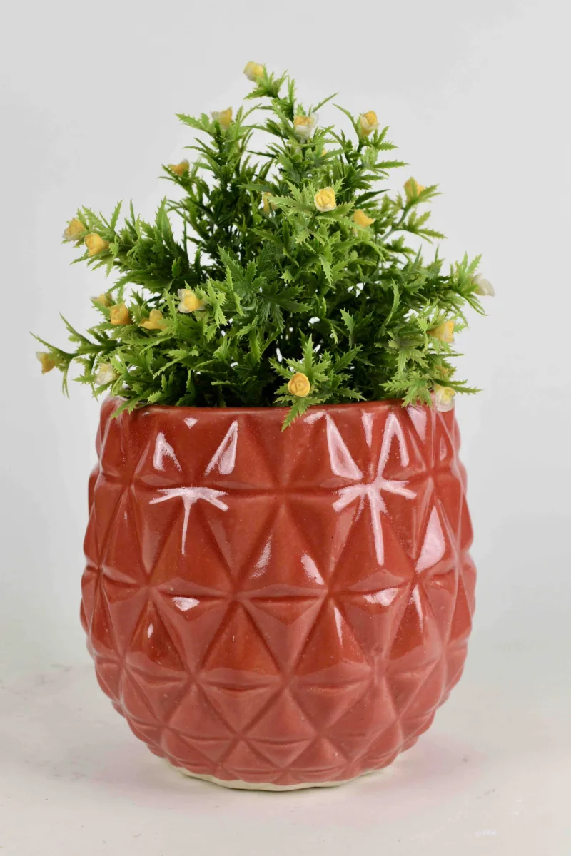 Classic Ceramic Planter — 4" Dia × 4.5" Height — Primary View