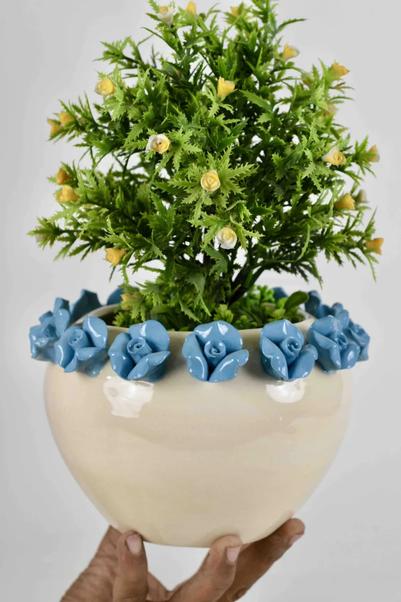 Classic Ceramic Planter — 5" Dia × 5" Height — Primary View