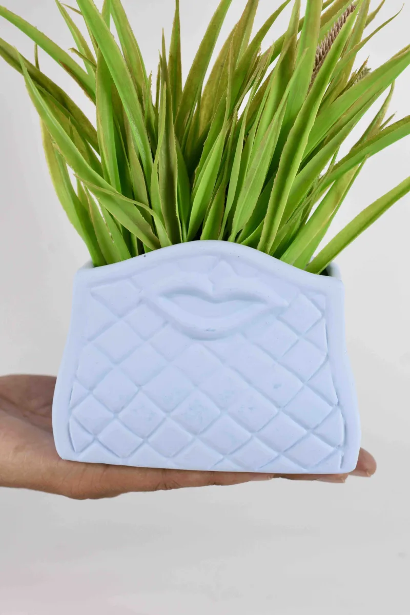 Classic Ceramic Planter — 8" Dia × 16.5" Height — Primary View