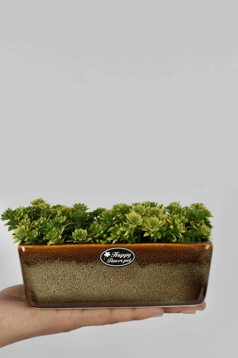 Classic Ceramic Planter — 6" Dia × 4" Height — Primary View