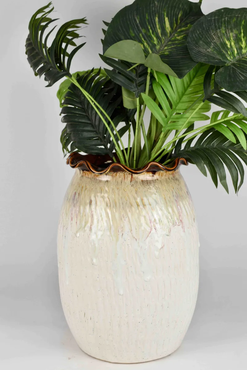 Classic Ceramic Planter — 8" Dia × 15" Height — Primary View