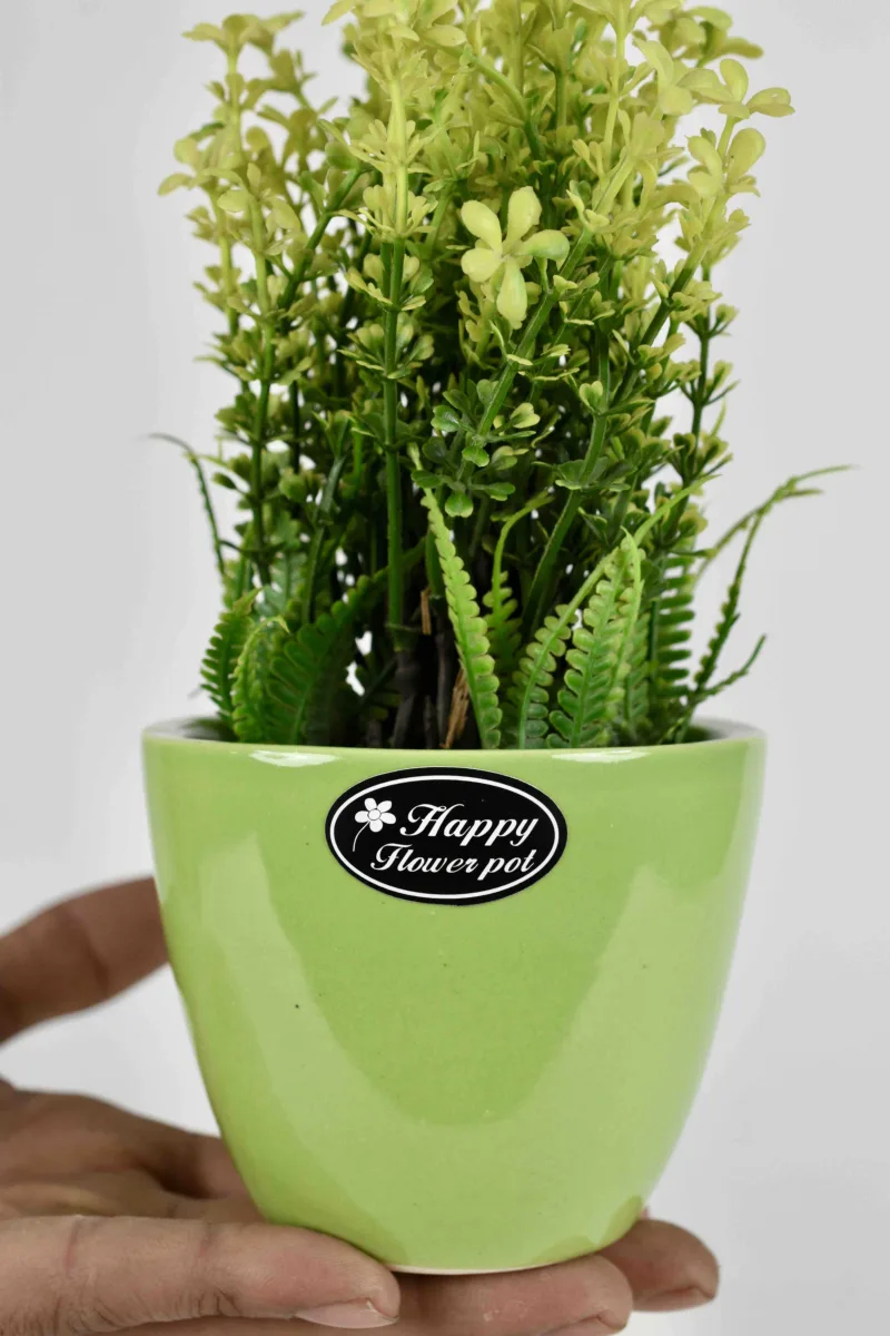 Classic Ceramic Planter — 6" Dia × 4" Height — Primary View