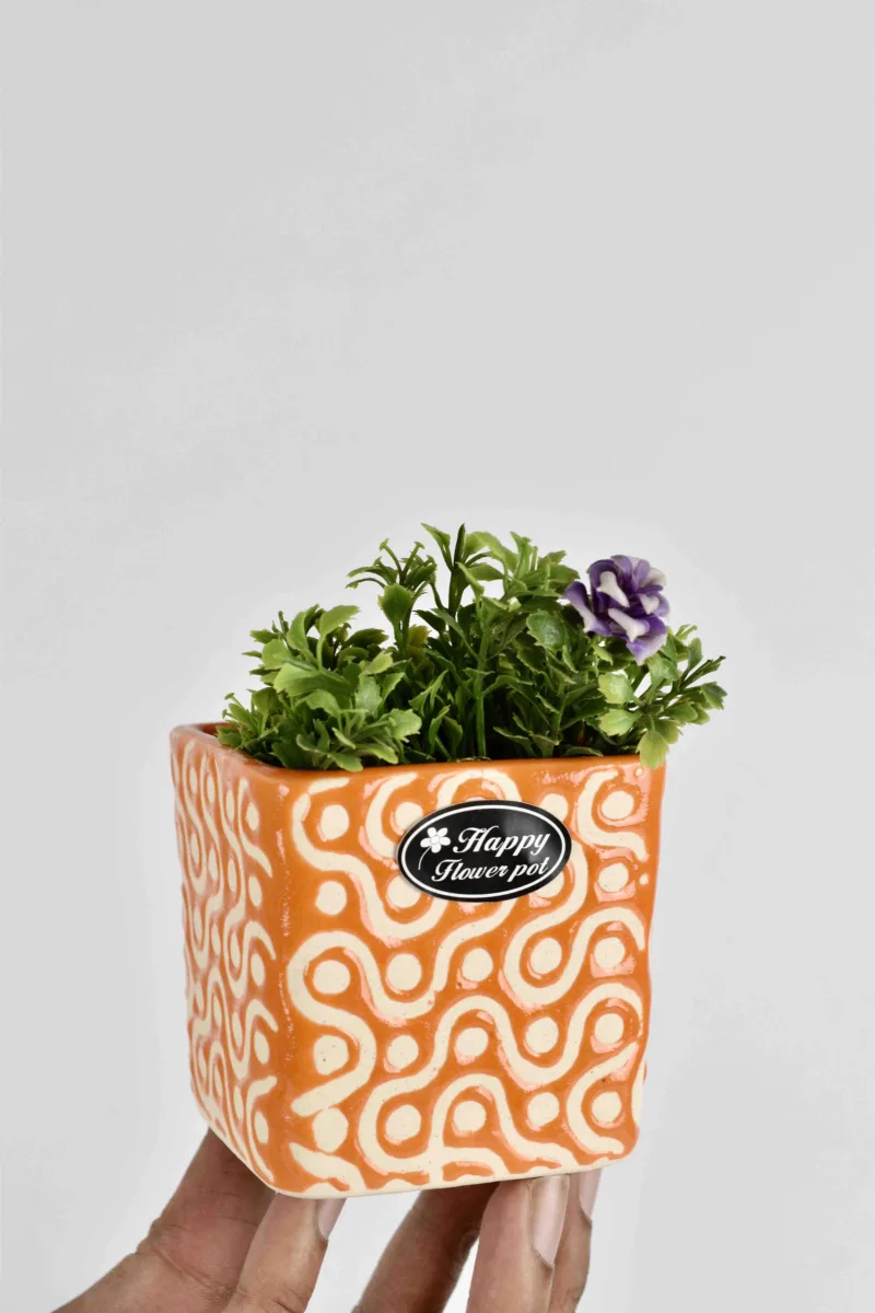 Classic Ceramic Planter — 4" Dia × 3" Height — Primary View