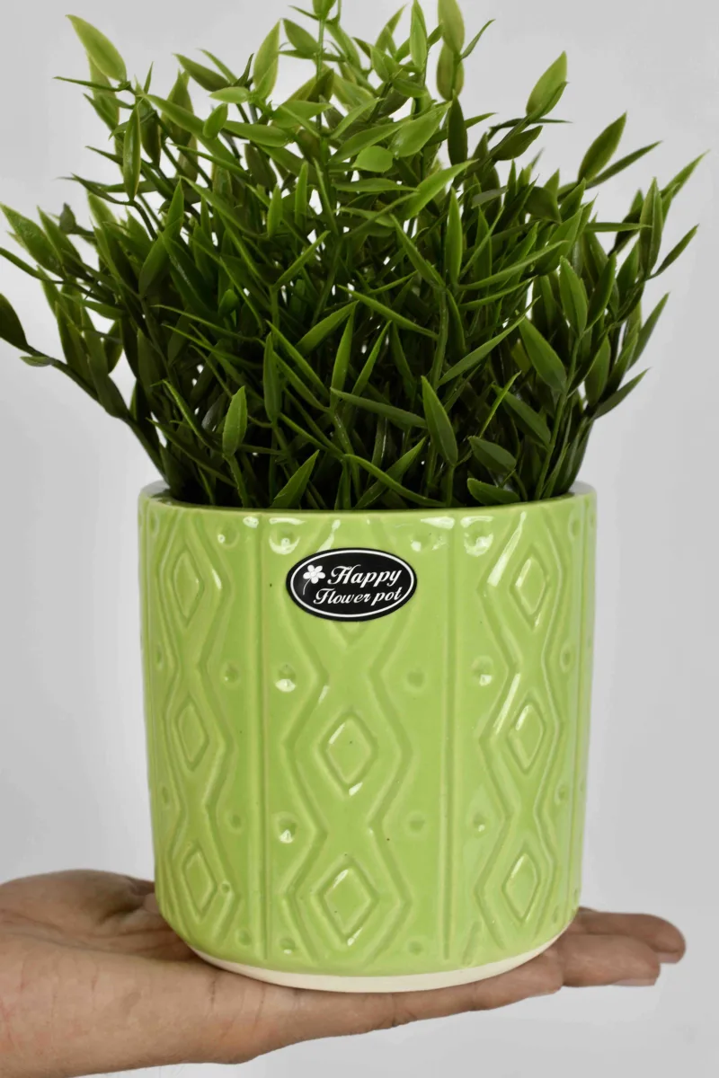 Classic Ceramic Planter — 3.5" Dia × 3.5" Height — Primary View