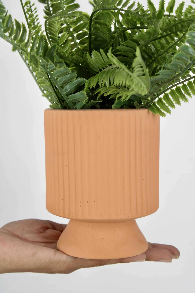 Classic Ceramic Planter — 8" Dia × 3.5" Height — Primary View