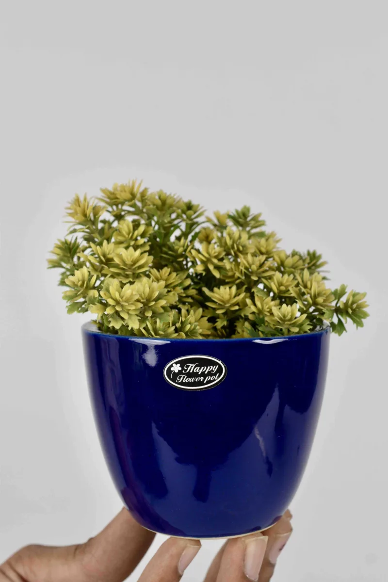 Classic Ceramic Planter — 4" Dia × 7" Height — Primary View