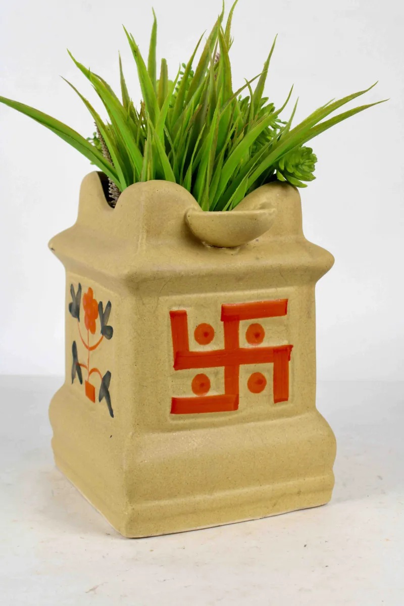 Classic Ceramic Planter — 12" Dia × 3" Height — Primary View