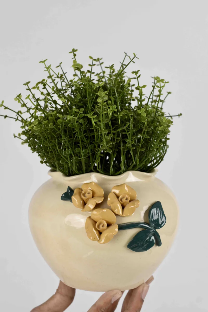 Classic Ceramic Planter — 3.5" Dia × 3.5" Height — Primary View