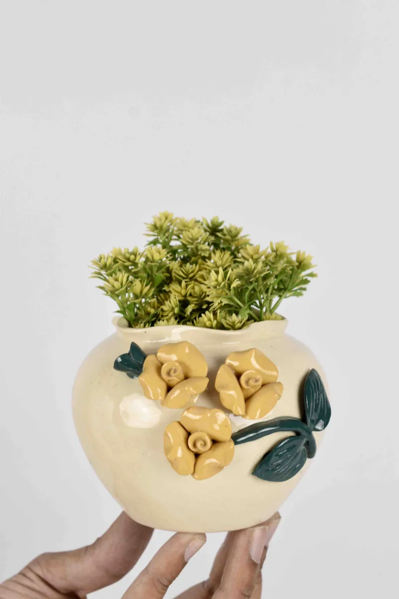 Classic Ceramic Planter — 22" Dia × 4" Height — Primary View