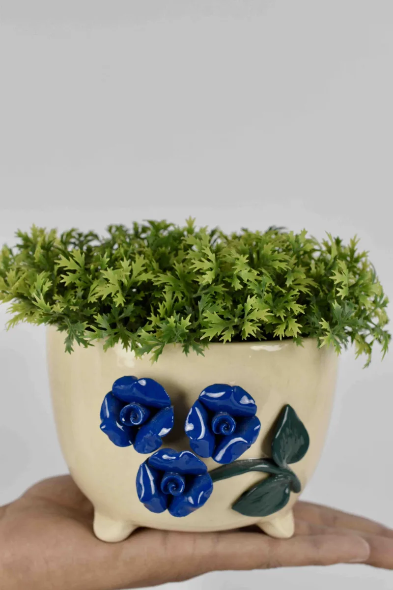 Classic Ceramic Planter — 4" Dia × 3.5" Height — Primary View