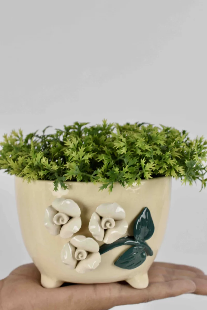 Classic Ceramic Planter — 4" Dia × 3" Height — Primary View