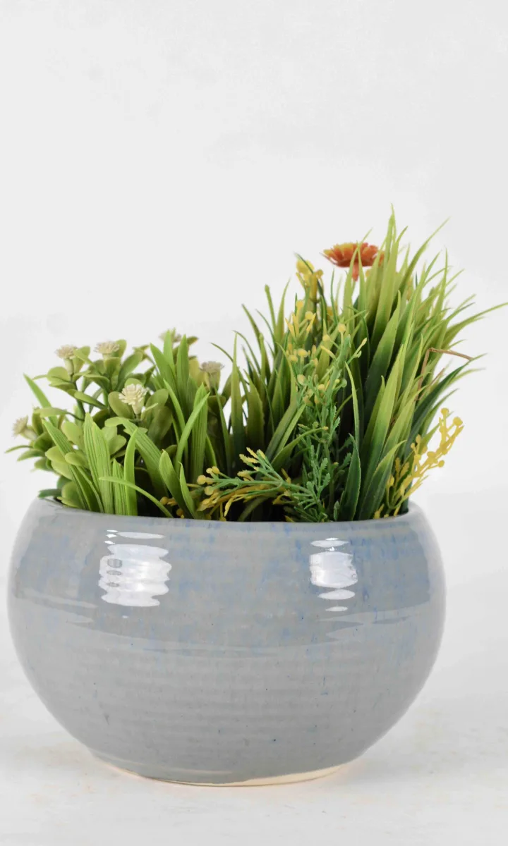 Classic Ceramic Planter — 8" Dia × 8.5" Height — Primary View