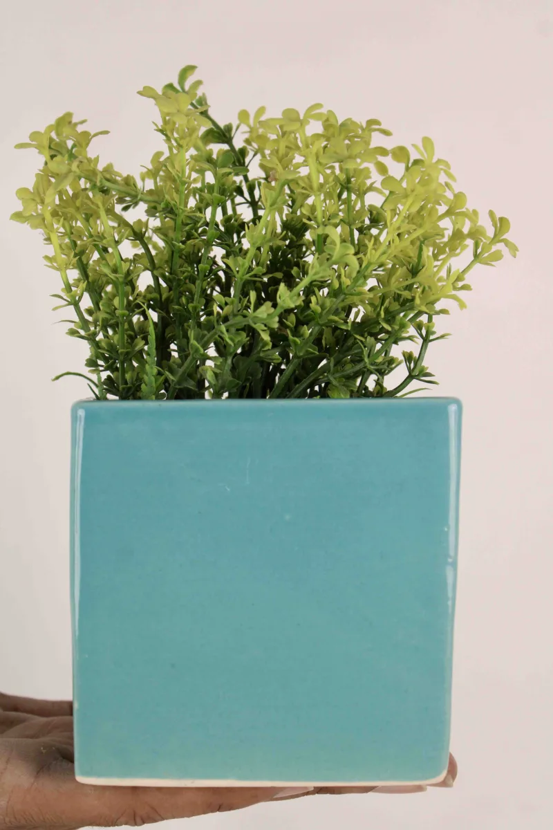Classic Ceramic Planter — 6" Dia × 5.5" Height — Primary View