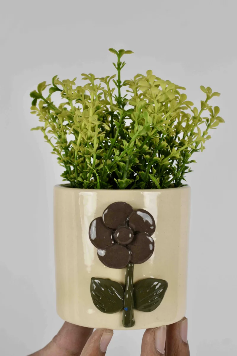 Classic Ceramic Planter — 7.5" Dia × 4" Height — Primary View