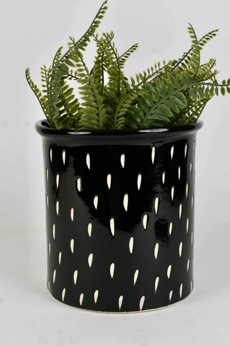 Classic Ceramic Planter — 6.5" Dia × 9.5" Height — Primary View