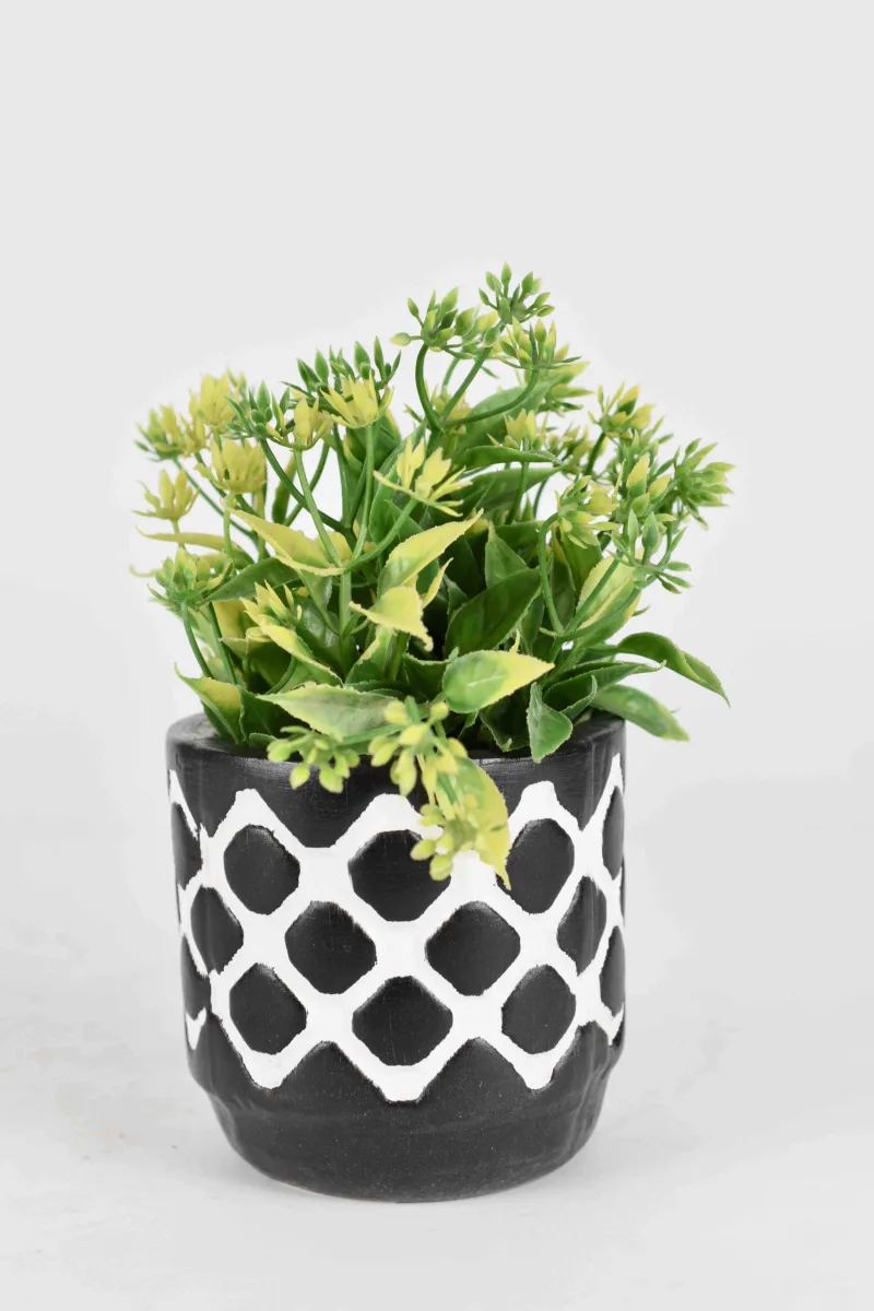 Classic Ceramic Planter — 4" Dia × 4" Height — Primary View
