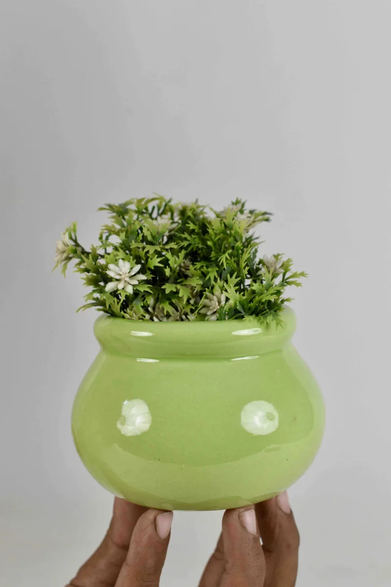 Classic Ceramic Planter — 6" Dia × 4.5" Height — Primary View