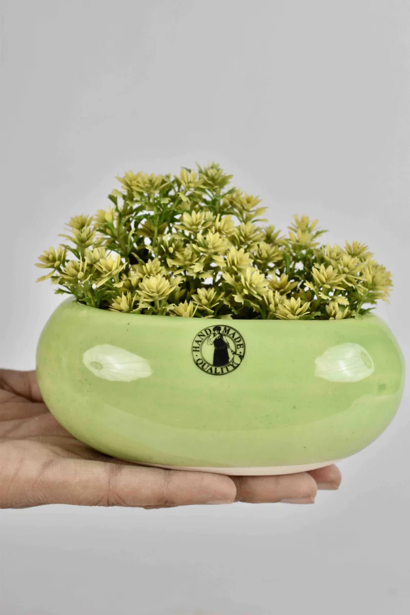 Classic Ceramic Planter — 4" Dia × 4" Height — Primary View