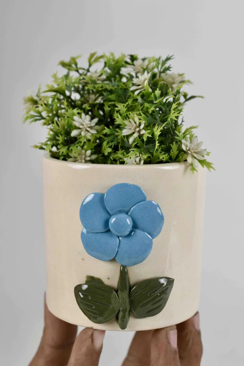 Classic Ceramic Planter — 4" Dia × 5" Height — Primary View