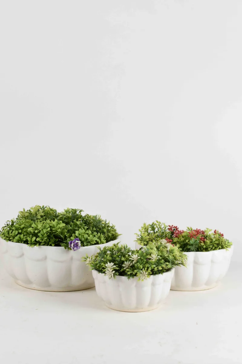 Classic Ceramic Planter — 4" Dia × 4" Height — Primary View