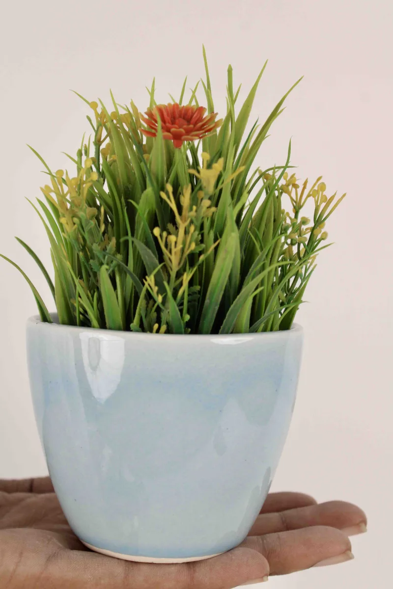 Classic Ceramic Planter — 5" Dia × 4" Height — Primary View