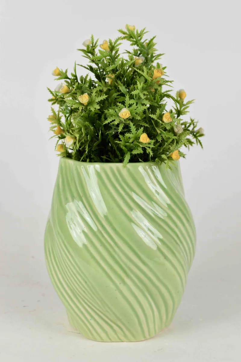 Classic Ceramic Planter — 5" Dia × 4.5" Height — Primary View